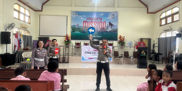 Ditlantas Polda Papua Barat Daya Edukasi Keselamatan Berlalu Lintas Sejak Dini